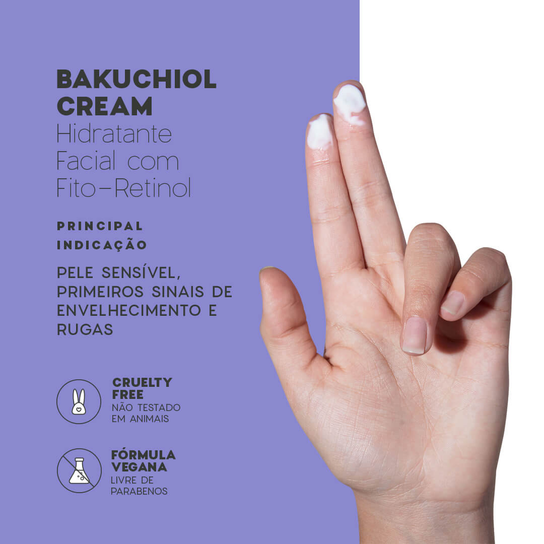 Hidratante Facial com Fito-Retinol e Esqualano - Bakuchiol Cream 50g - Imagem 4
