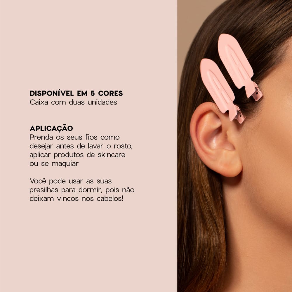 Presilha de Cabelo Rosa - Hair Clip Océane Edition 2un - Imagem 6