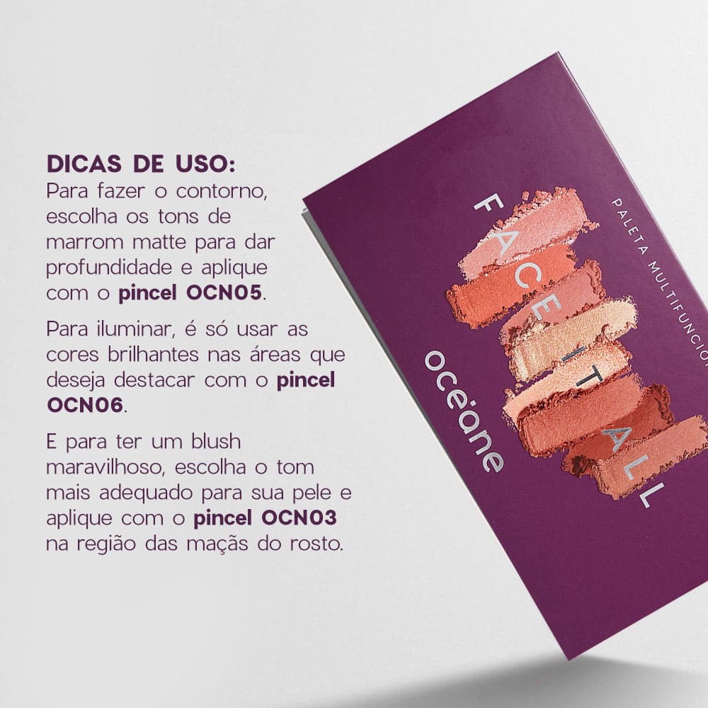 Paleta Multifuncional - Face It All Océane Purple 25,6g - Imagem 7