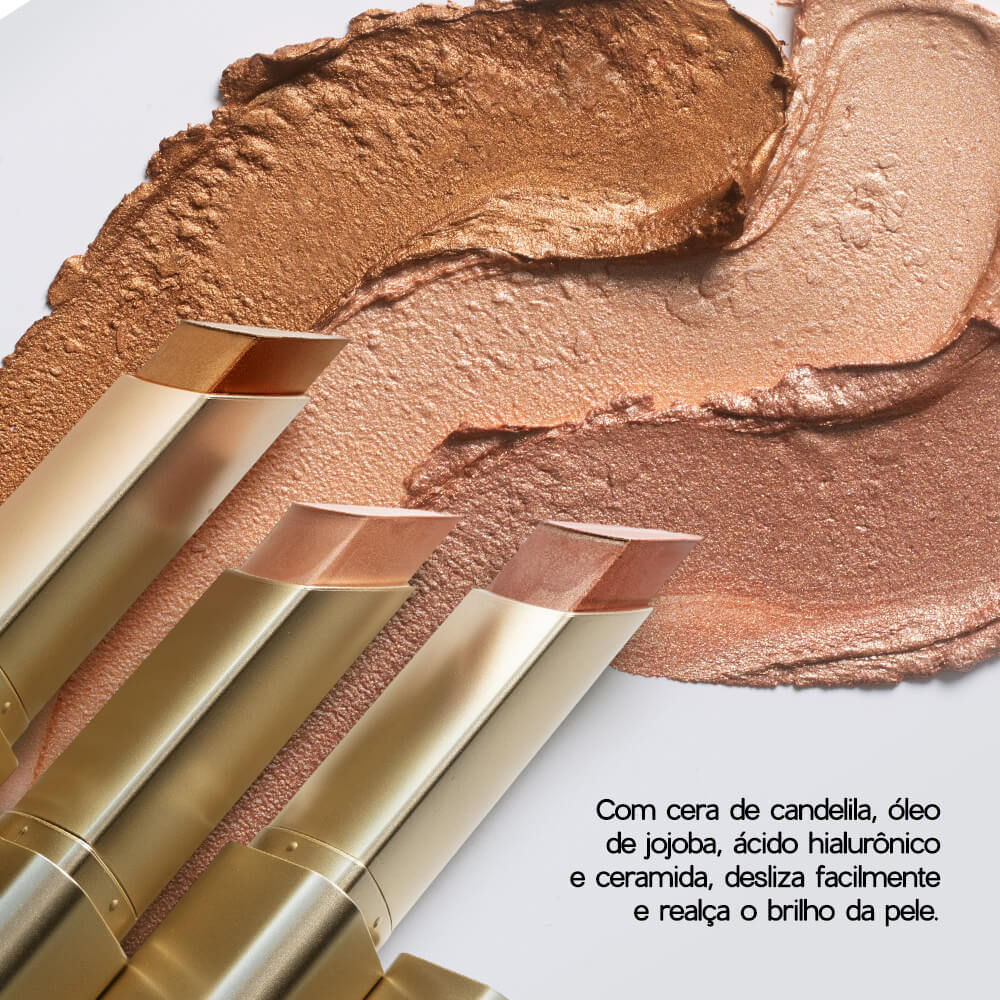 Iluminador em Bastão Rosé - Shine Highlight Stick Océane Edition Rose Glow 8g - Imagem 5