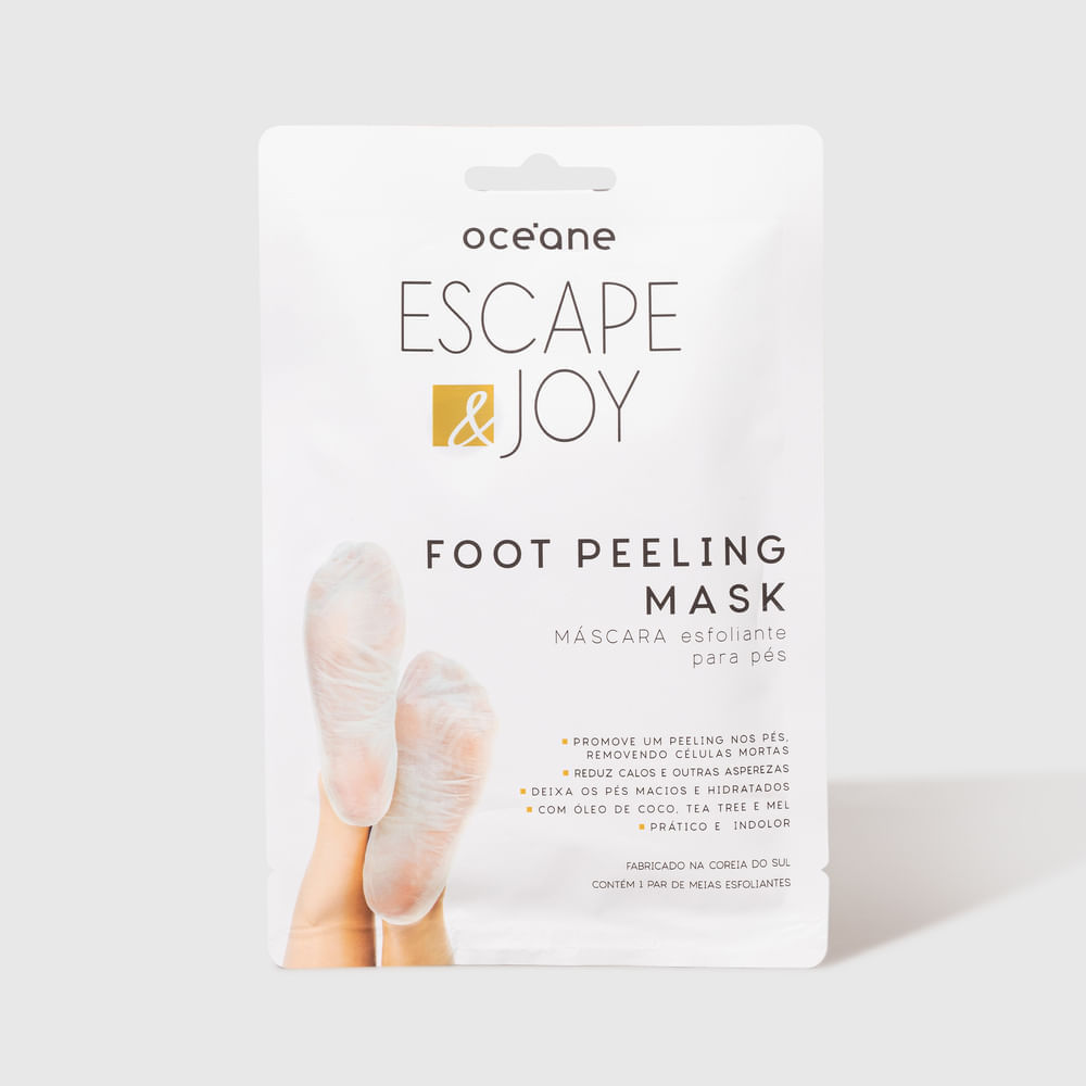 Máscara Esfoliante para Pés com Óleo de Coco - Foot Peeling Mask 1 Par