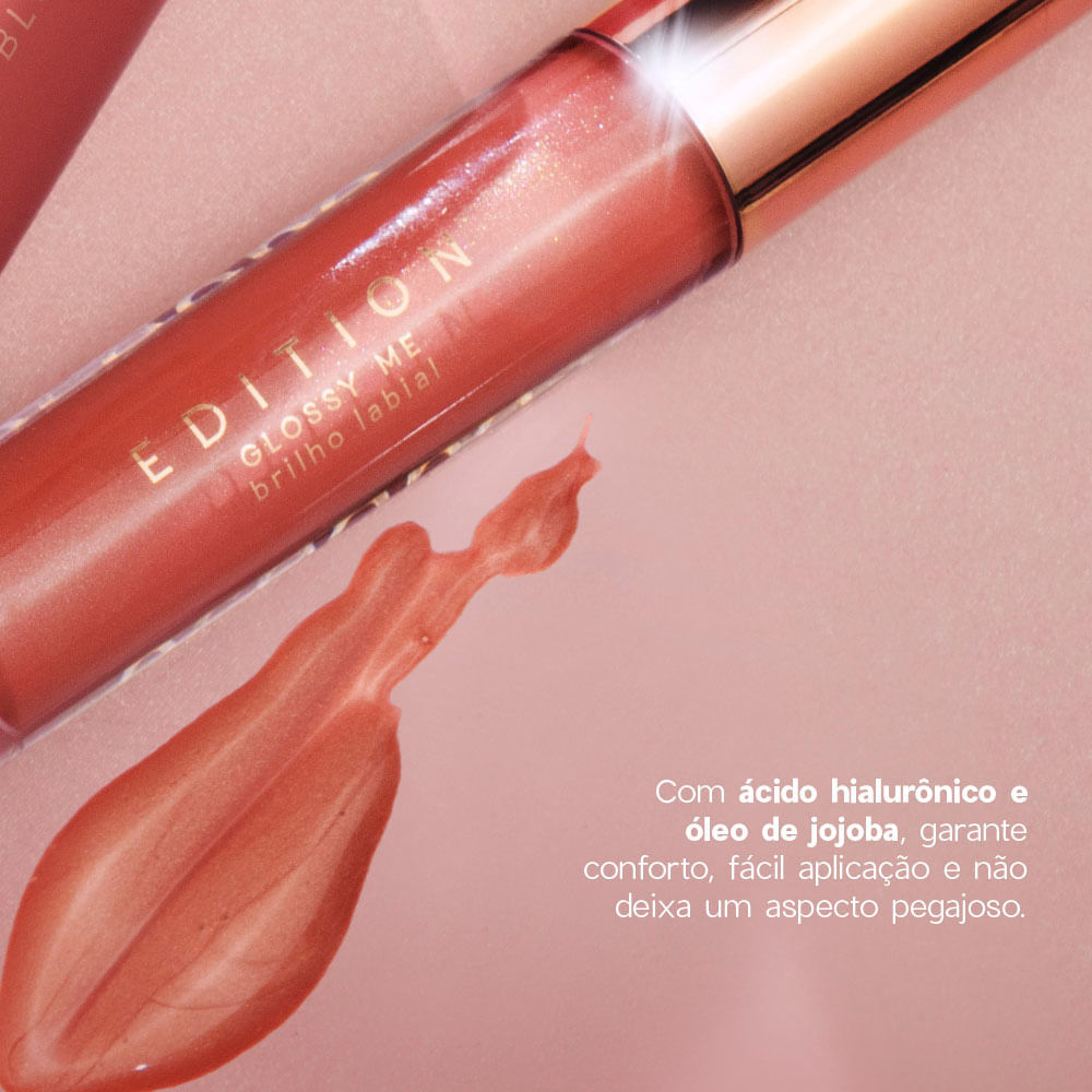 Brilho Labial Glossy - Glossy Me Rosé Pink Océane Edition 4g - Imagem 7