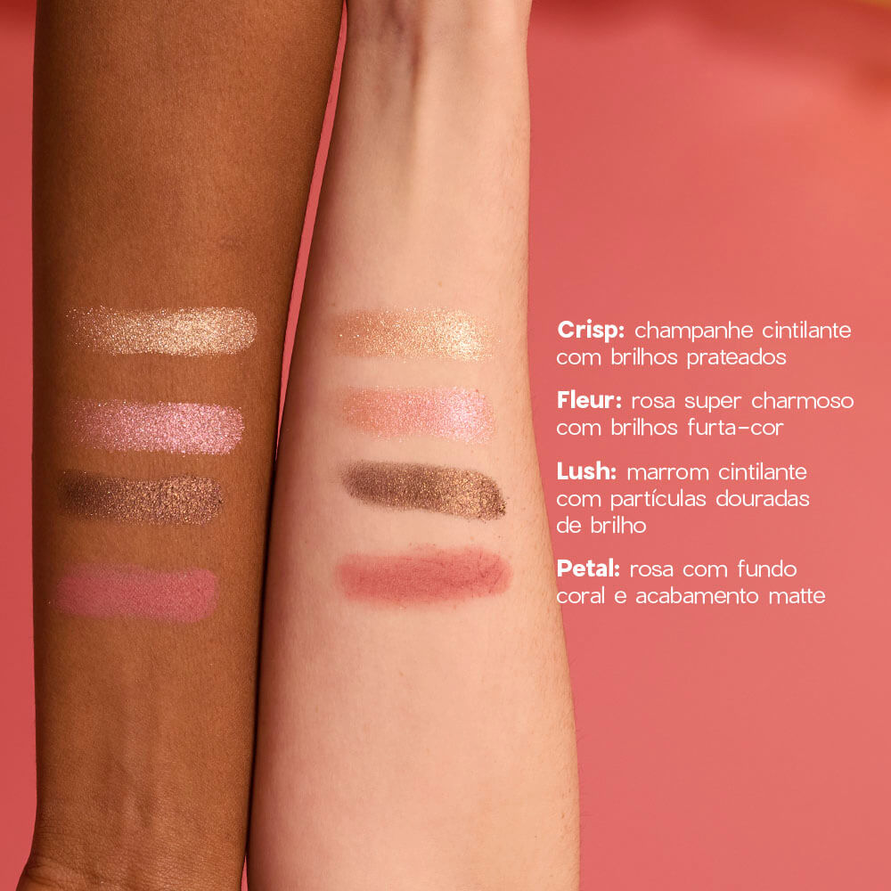 Paleta de Sombras - 4 Eyeshadow Glossy Océane Edition 4,5g - Imagem 5