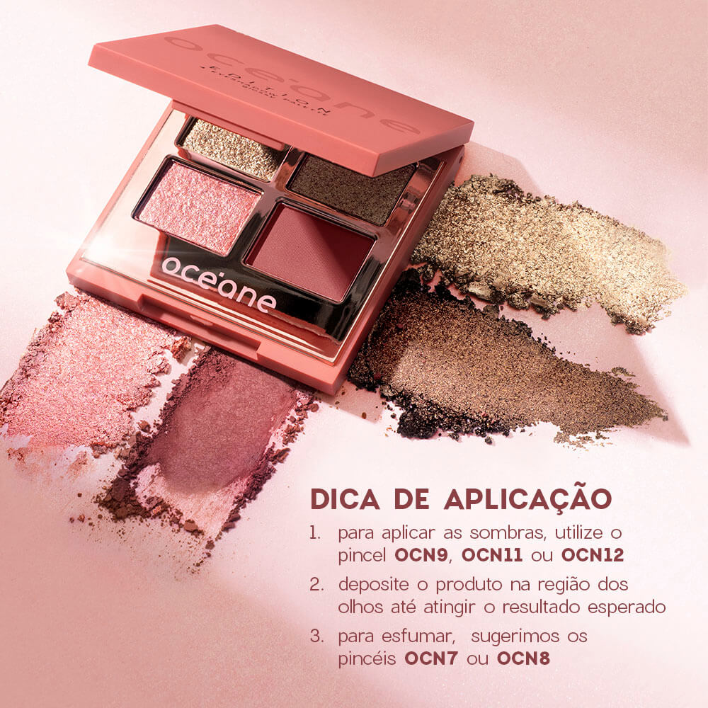 Paleta de Sombras - 4 Eyeshadow Glossy Océane Edition 4,5g - Imagem 6