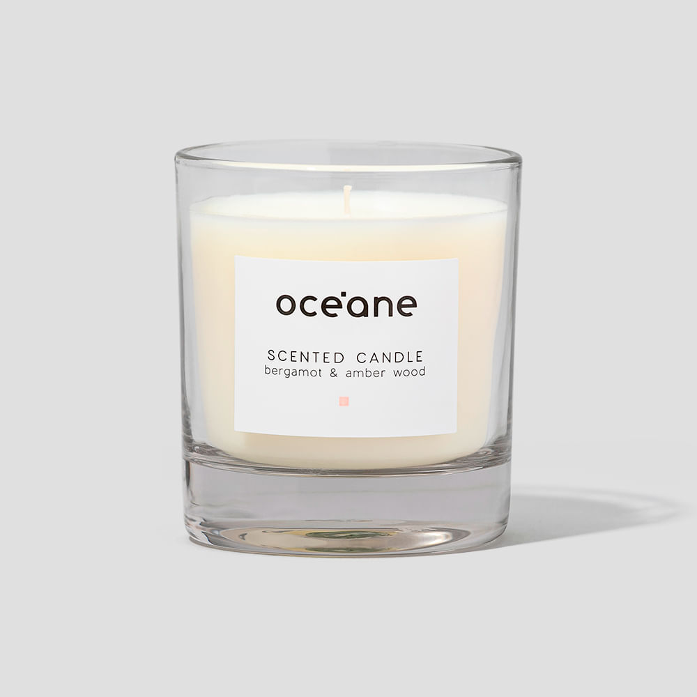 Vela Aromatizada de Bergamota e âmbar - Scented Candle 180g