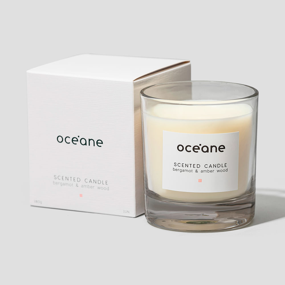Vela Aromatizada de Bergamota e âmbar - Scented Candle 180g - Imagem 2