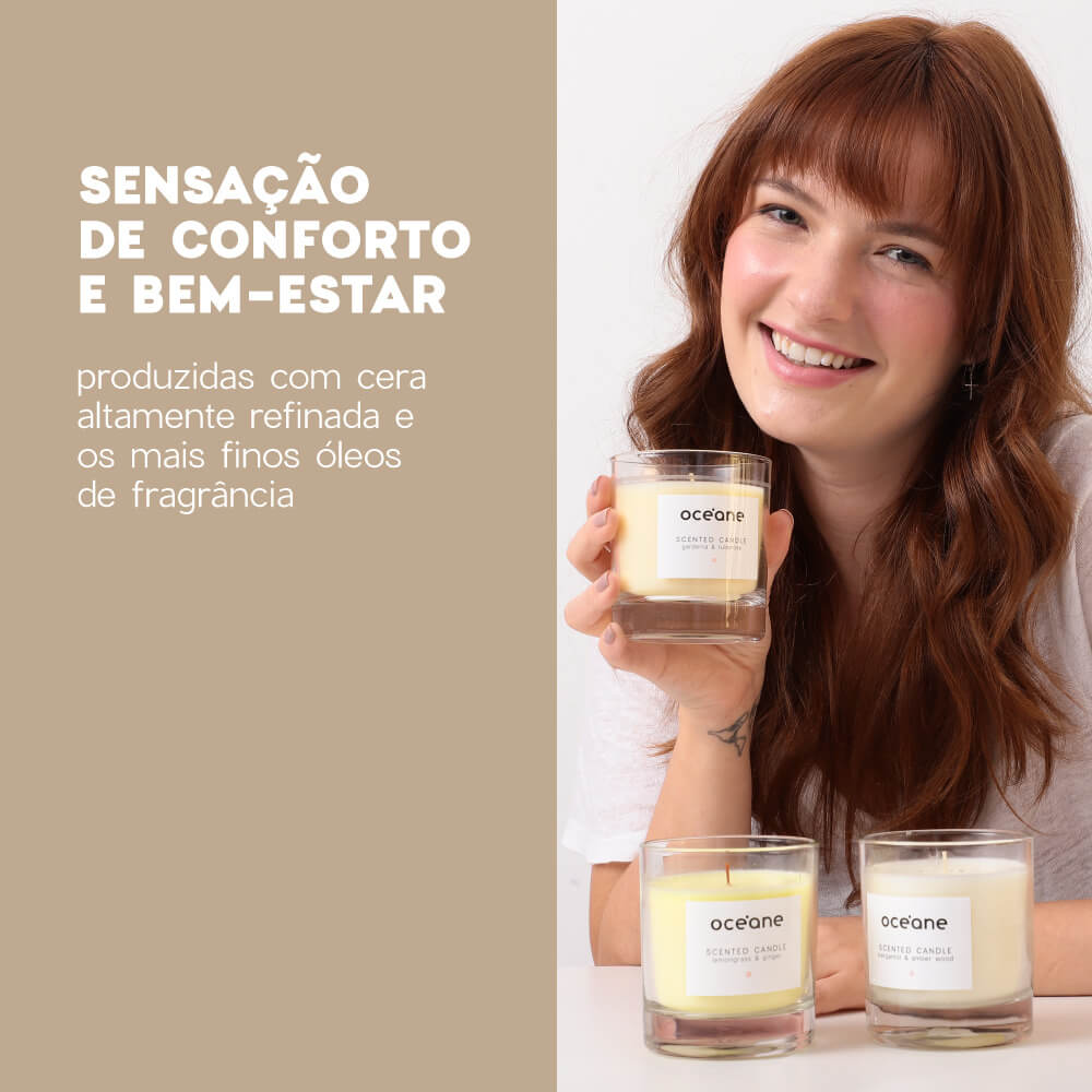 Vela Aromatizada de Bergamota e âmbar - Scented Candle 180g - Imagem 4