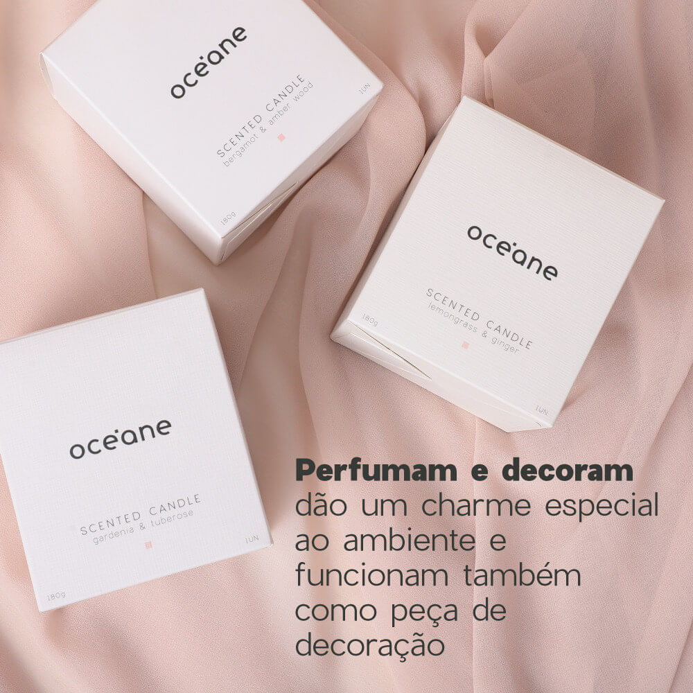 Vela Aromatizada de Bergamota e âmbar - Scented Candle 180g - Imagem 5