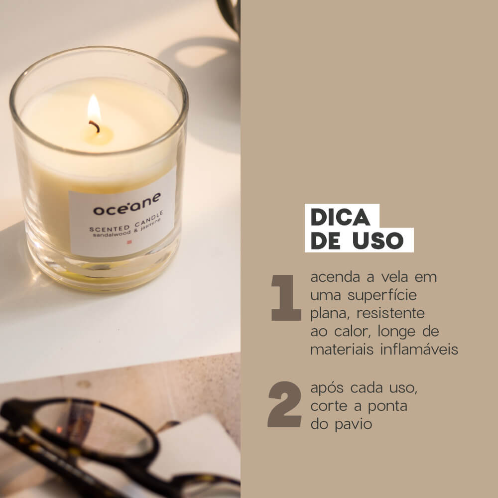 Vela Aromatizada de Bergamota e âmbar - Scented Candle 180g - Imagem 6