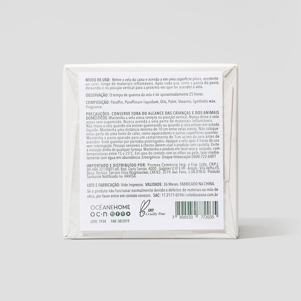 Vela Aromatizada de Bergamota e âmbar - Scented Candle 180g - Imagem 7