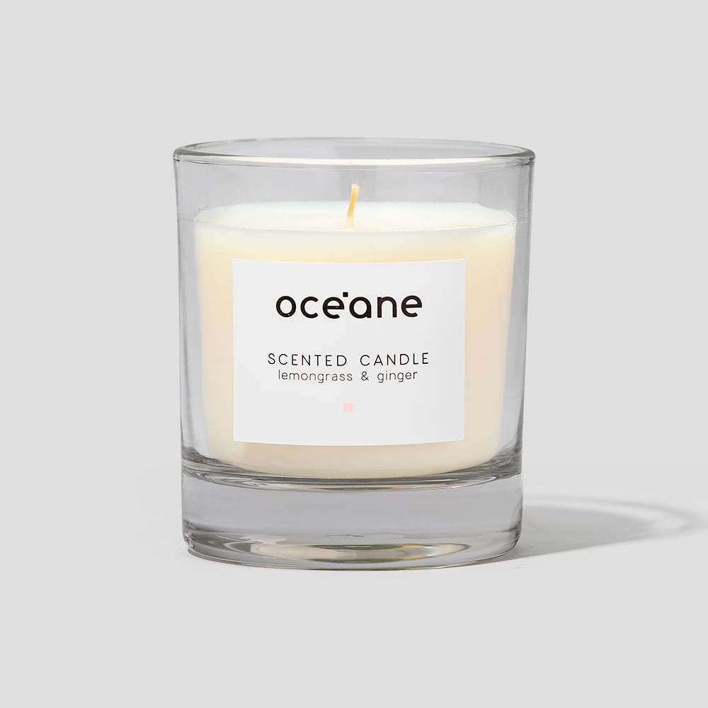 Vela Aromatizada de Capim Limão e Gengibre - Scented Candle 180g