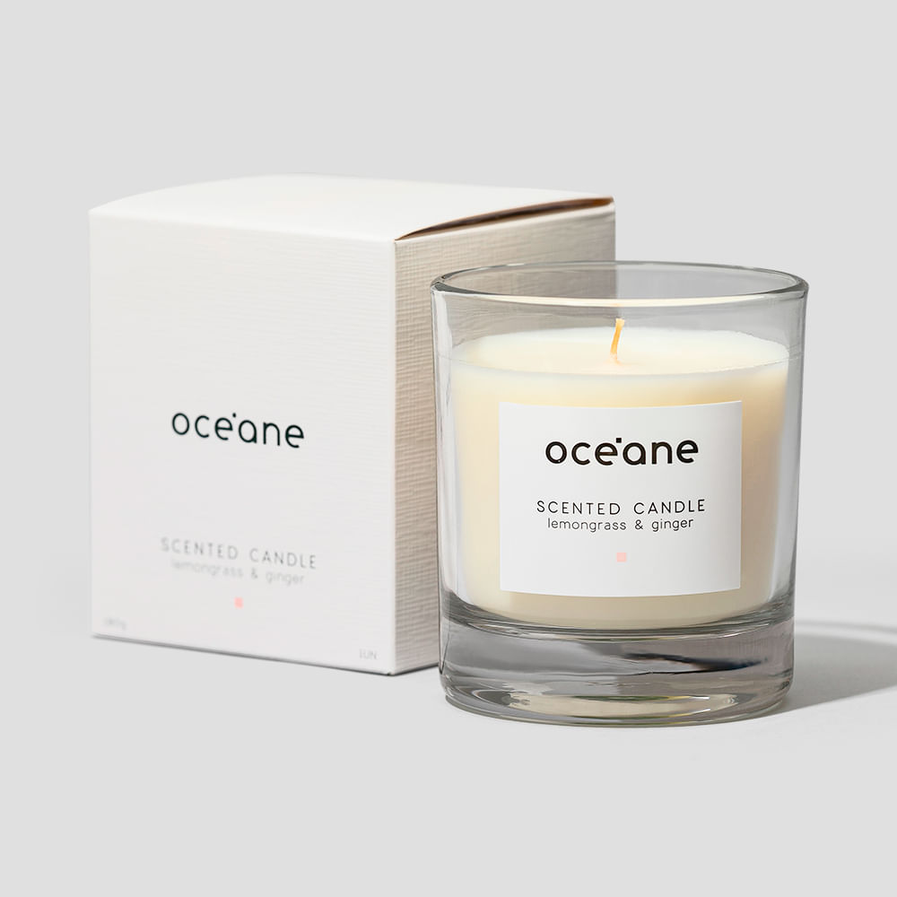 Vela Aromatizada de Capim Limão e Gengibre - Scented Candle 180g - Imagem 2