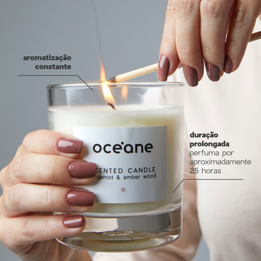 Vela Aromatizada de Capim Limão e Gengibre - Scented Candle 180g - Imagem 3