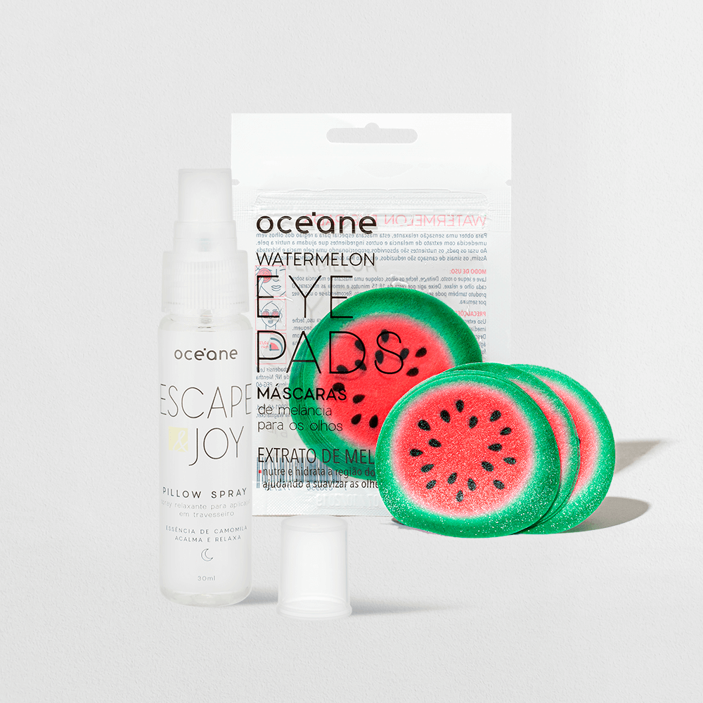 Kit Máscara para Olhos de Melancia + Spray Relaxante para Travesseiro